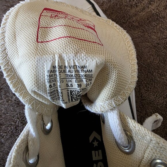 Converse Run Star Platform High Top White Women’s 8 Men’s 6.5 Canvas Sneakers - Picture 3 of 16